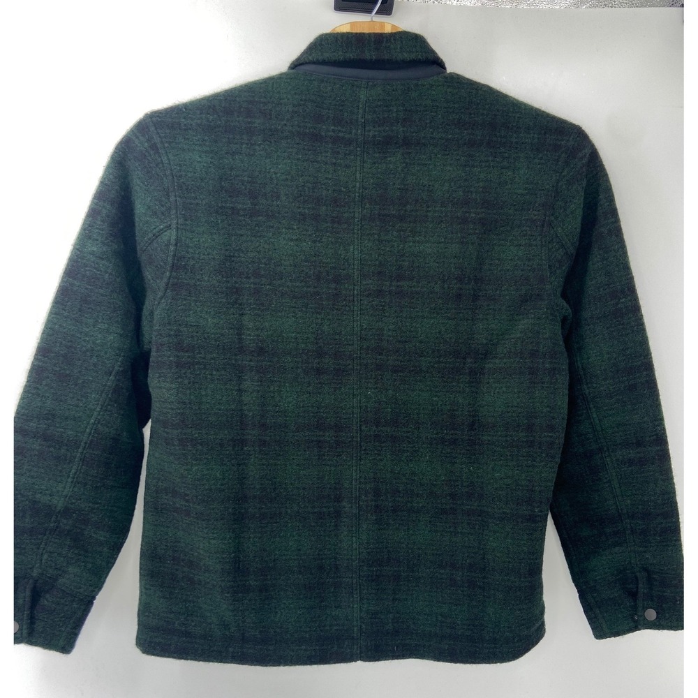 J Crew Jacket Menslarge Black Watch Plaid Chore Wool Blend Outdoor Oarsman Lined View 2